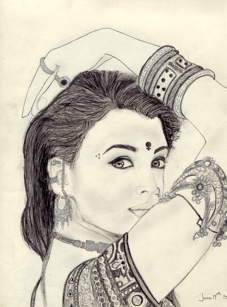 Pencil Sketches of Aishwarya Rai