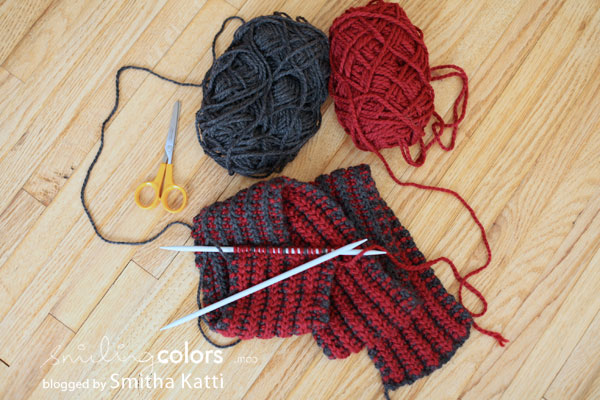brioche stitch scarf