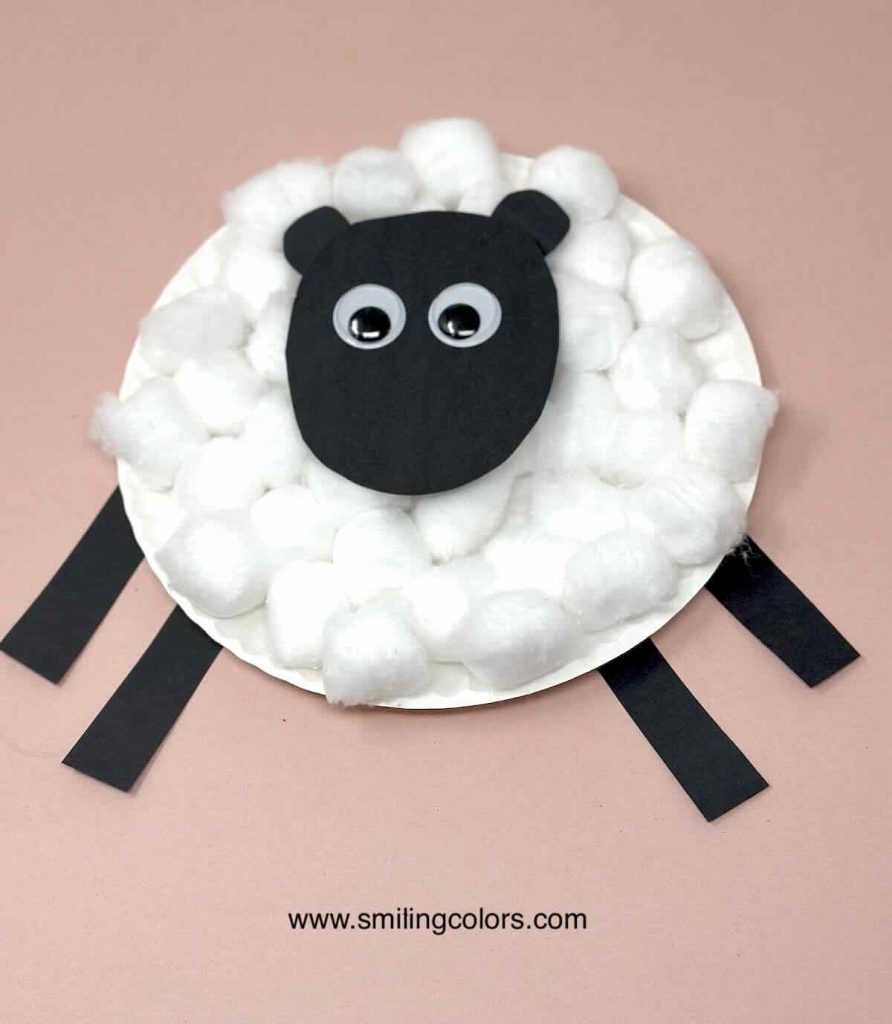 lamb paper plate craft for preschoolers