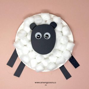 lamb paper plate craft tutorial