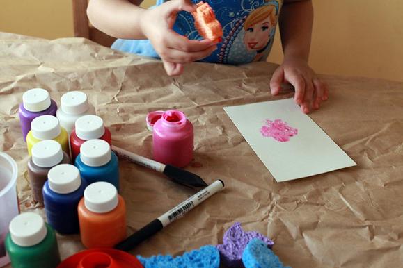 sponge painting for kids