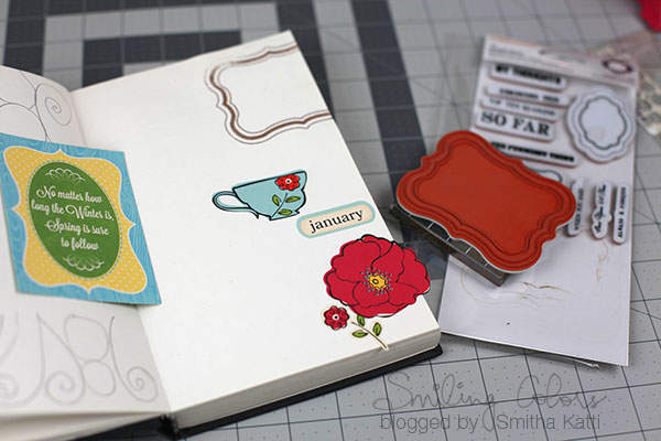 Art journaling with stamps