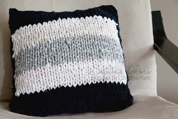 knitted cushion