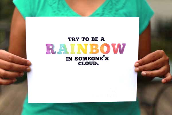 Free Printable Rainbow Quote