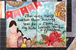 Grandma mixed media art journaling