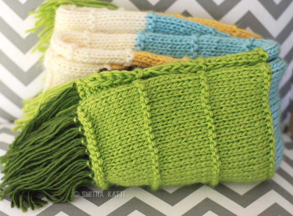 Multi color blanket DIY