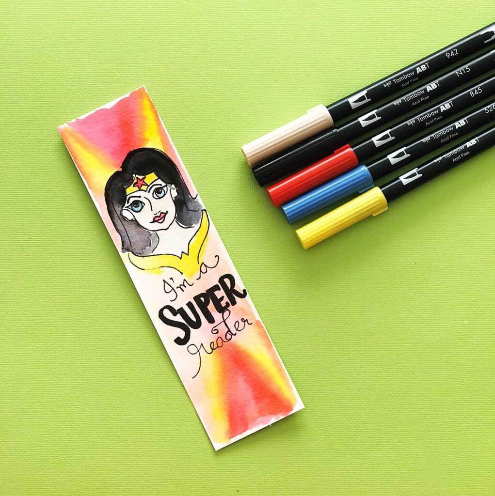super hero bookmark