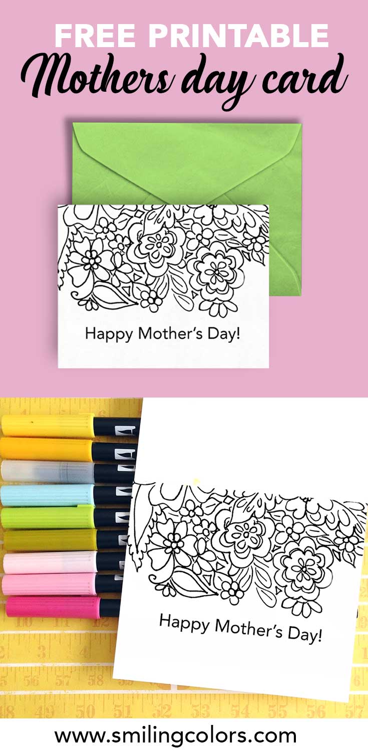 mothers day coloring cards