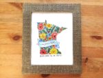 DIY watercolor state art for wall