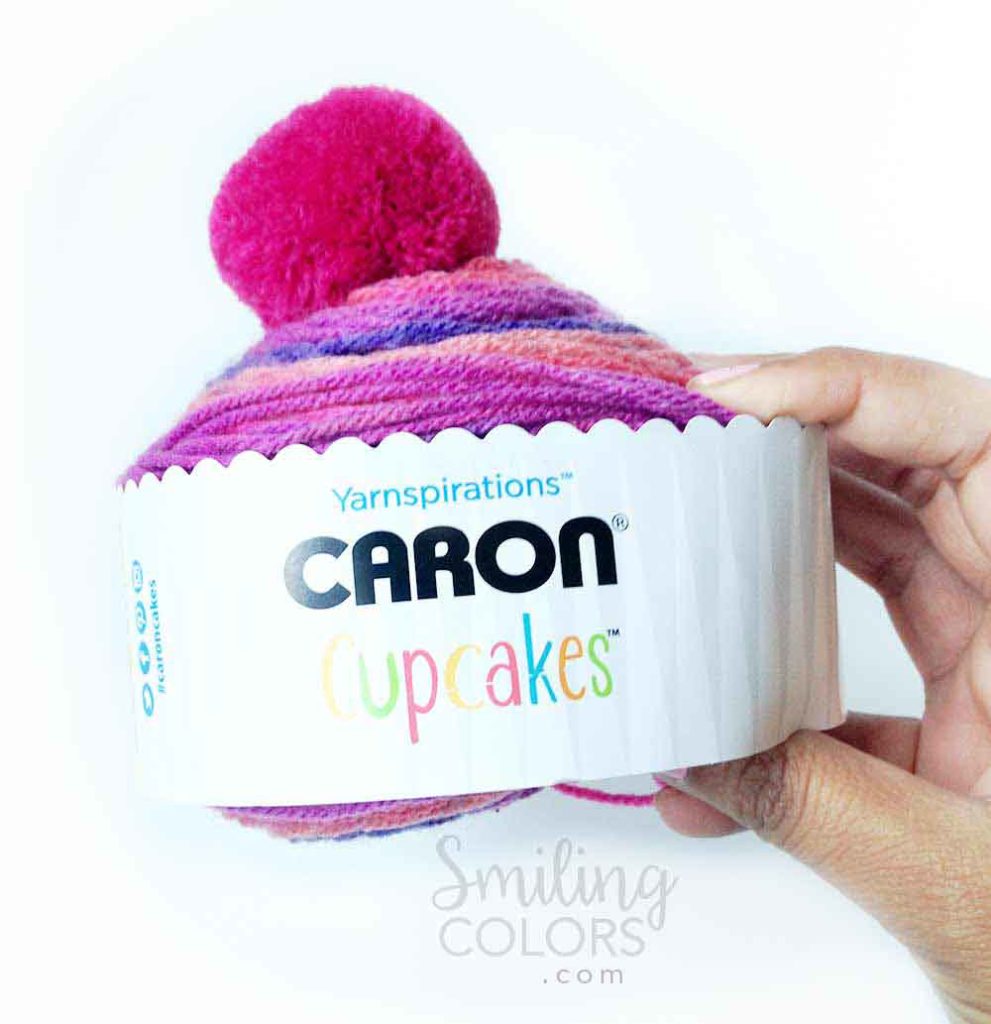 Colorful Caron Cupcakes Crochet Hat Pattern - Smiling Colors