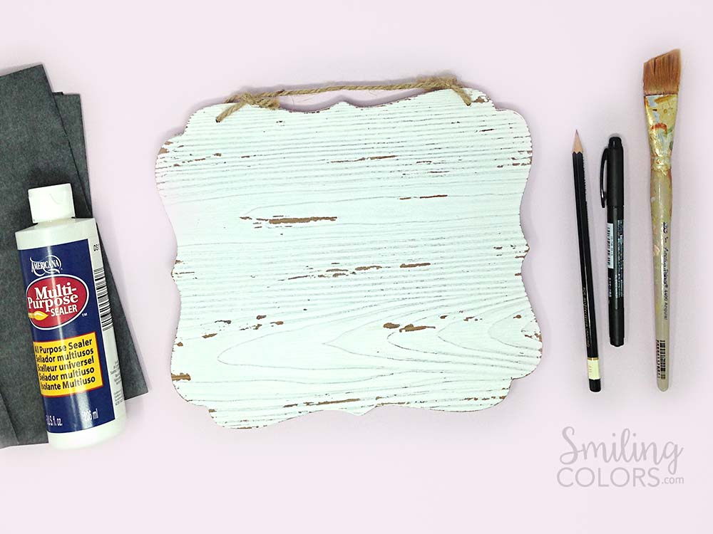 DIY hand lettered wood sign how to transfer words
