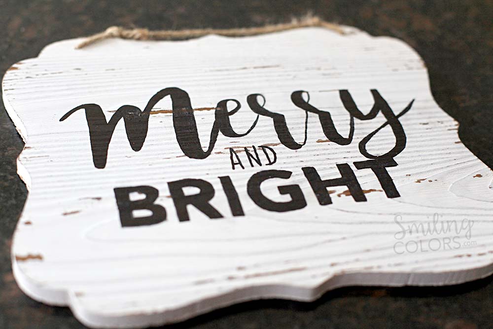 DIY hand lettered wood sign
