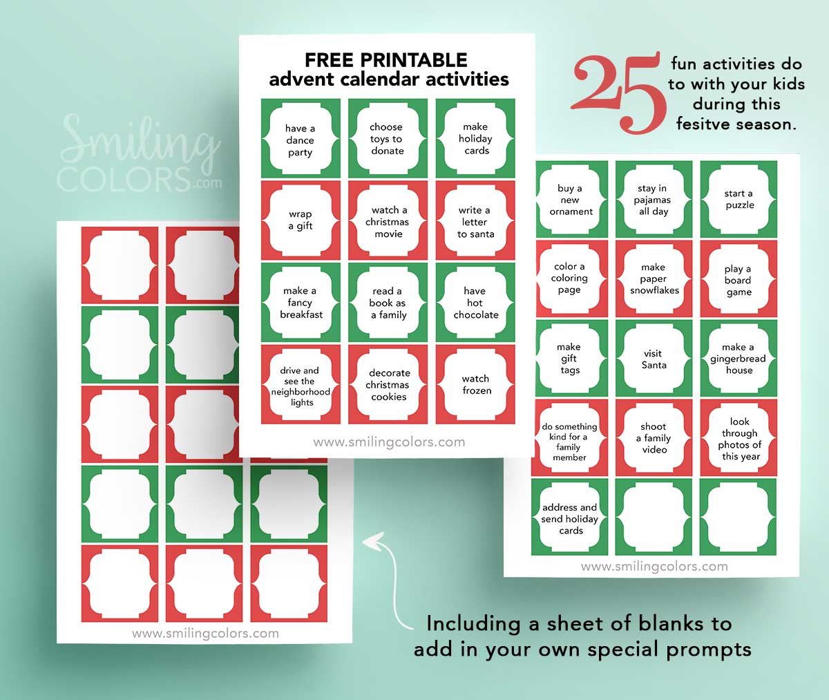 Free printable Advent Calendar