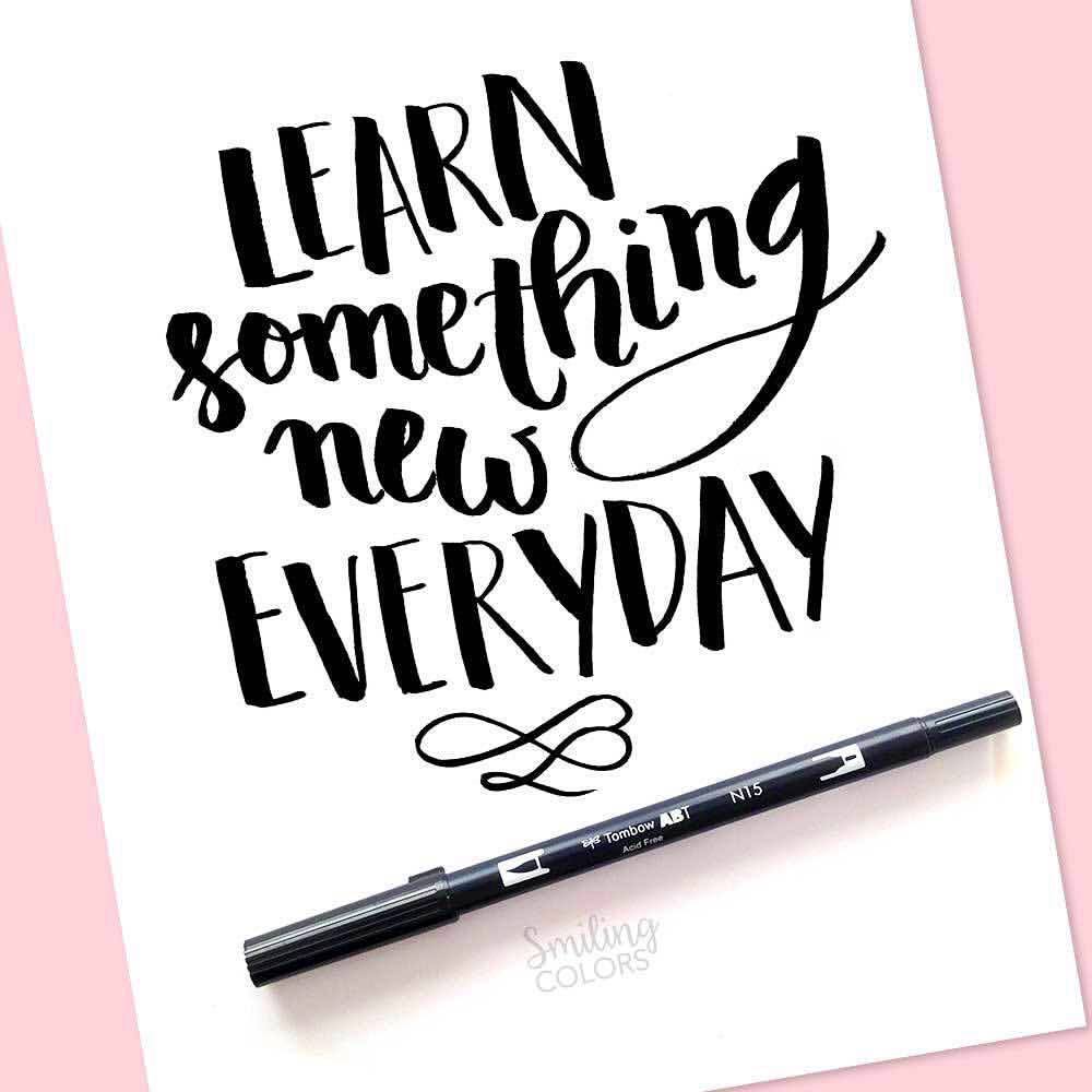 Brush Lettering Basics Alphabets Tips Smiling Colors