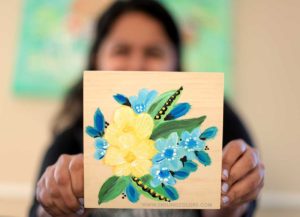 acrylic on wood painting smitha-katti