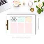 FREE blogger post planner printables