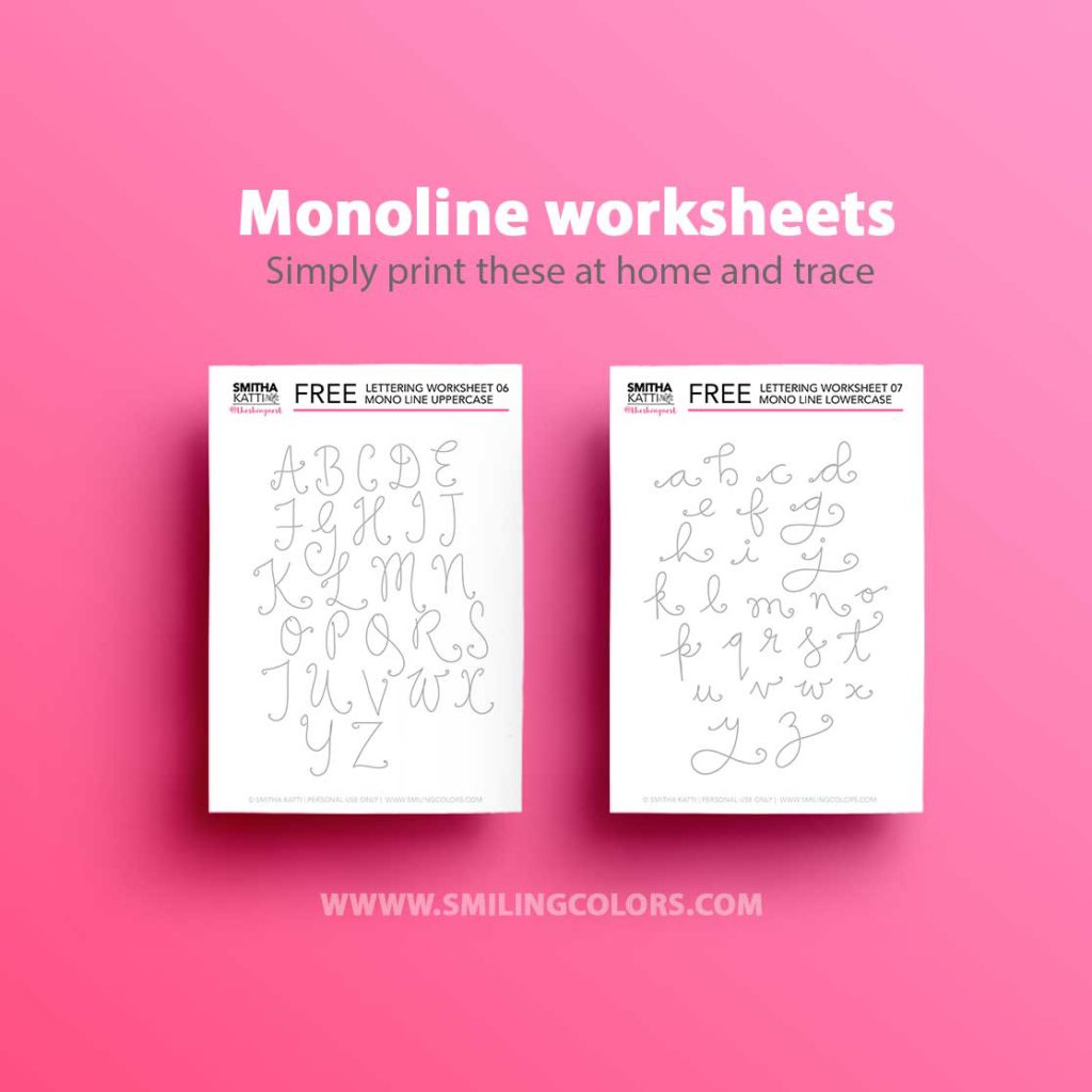 Monoline alphabets