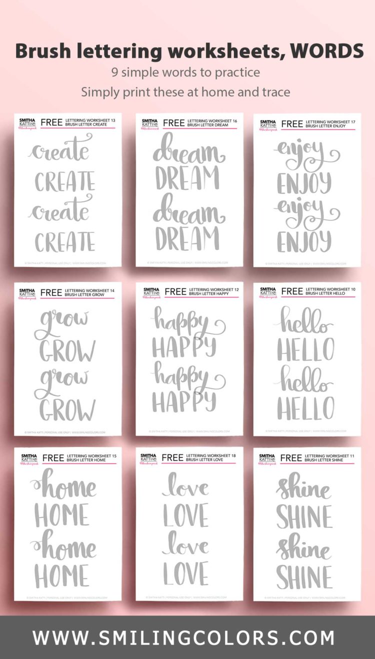 30+ FREE Lettering Worksheets: Print & Start Practicing!