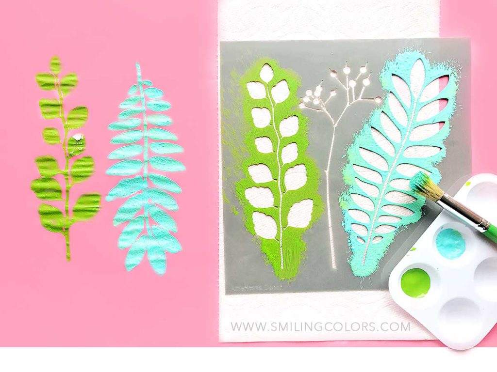 stencil-on-gift-wrap