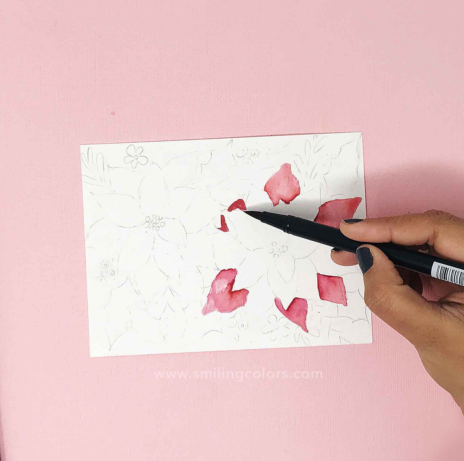 Watercolor-Poinsettia-Tutorial-step1