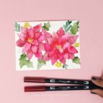 TOMBOW RED COLORS Watercolor-Poinsettia-Tutorial-step9