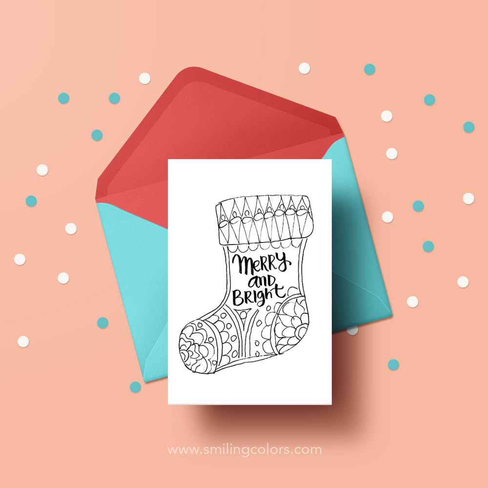 printable christmas cards to color
