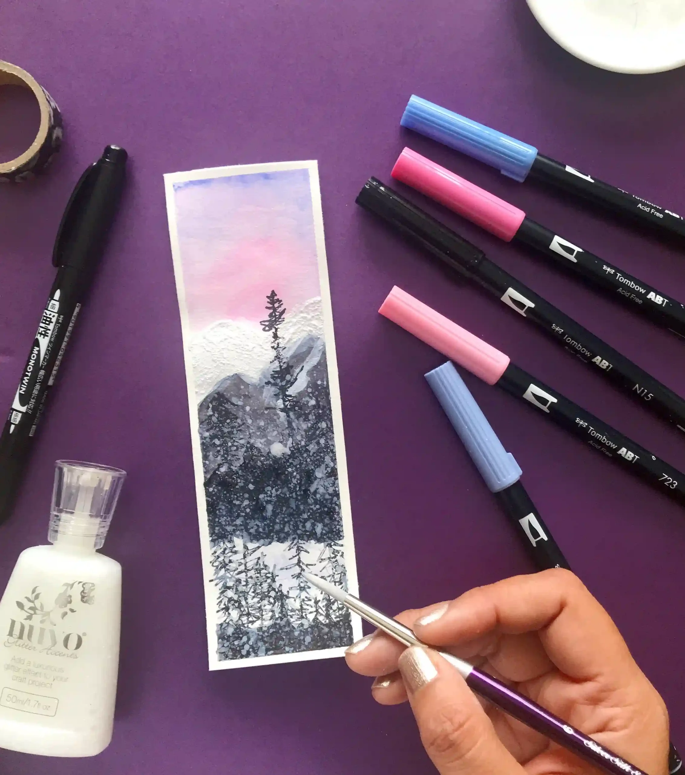 painting a landscape step by step bookmark