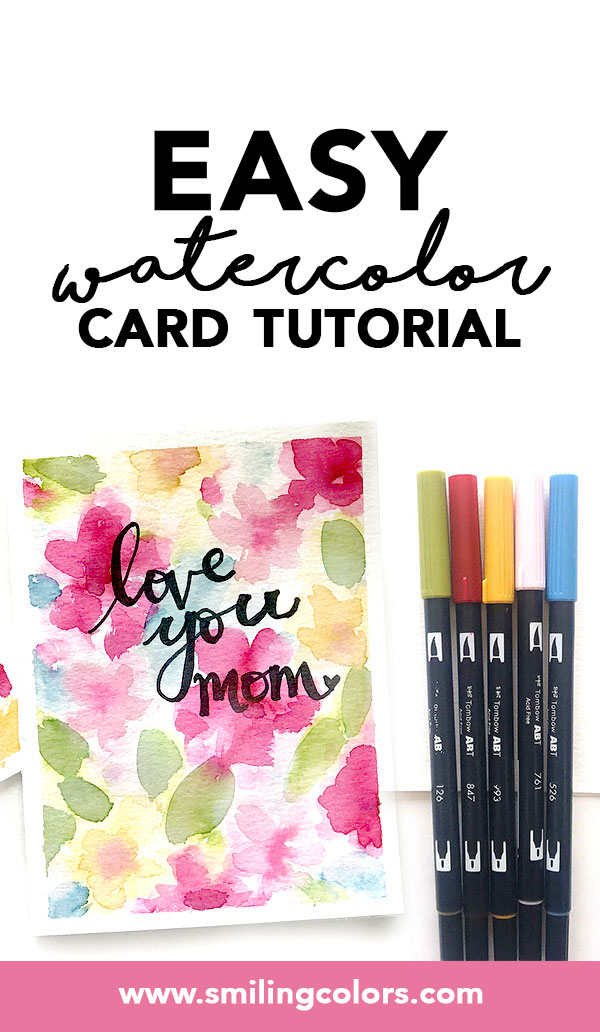easy watercolor card tutorial smitha katti