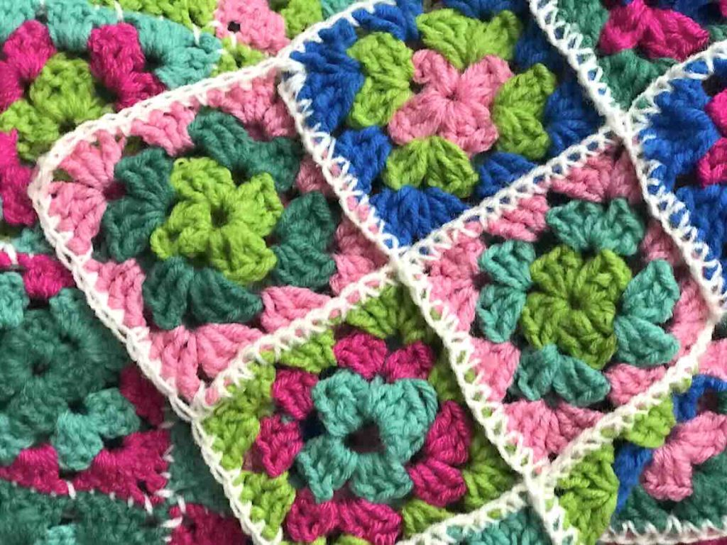 granny square blanket border
