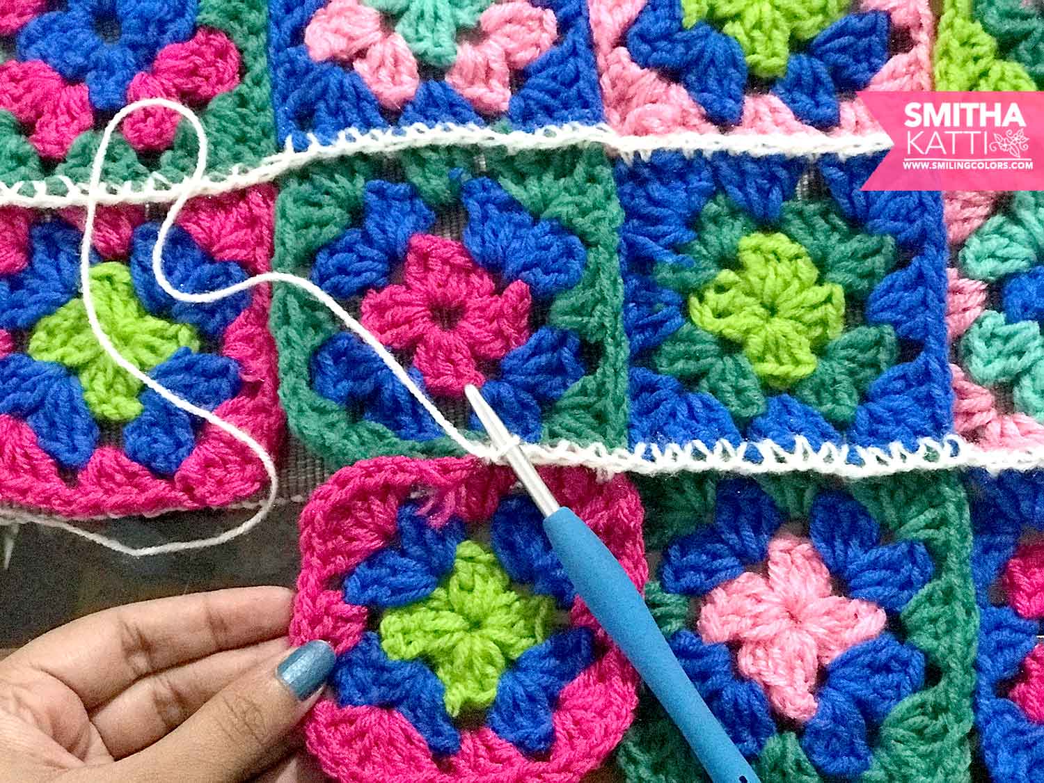 how to join granny squares