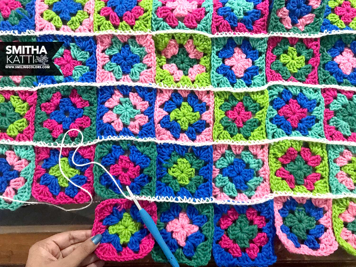 how to join granny squares
