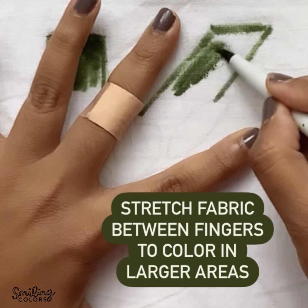 alcohol markers on fabric