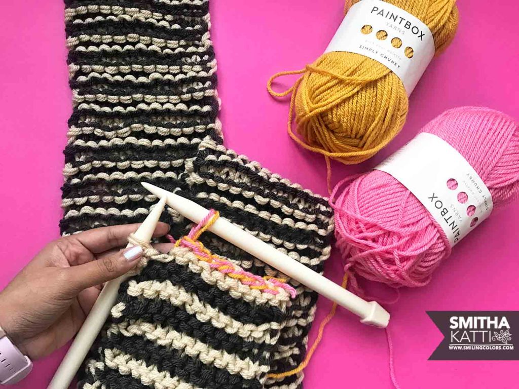 striped scarf knitting pattern