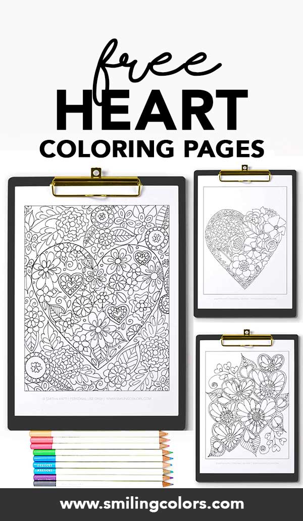 heart coloring pages