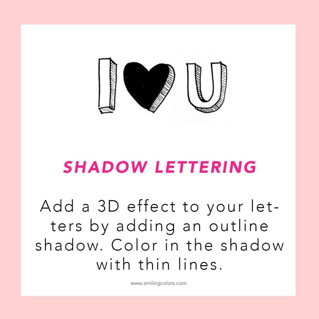 10 Different Styles Of Lettering I Love You - Smiling Colors