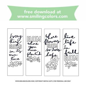 30+ Printable Free Bookmarks For Your Readers! - Smiling Colors