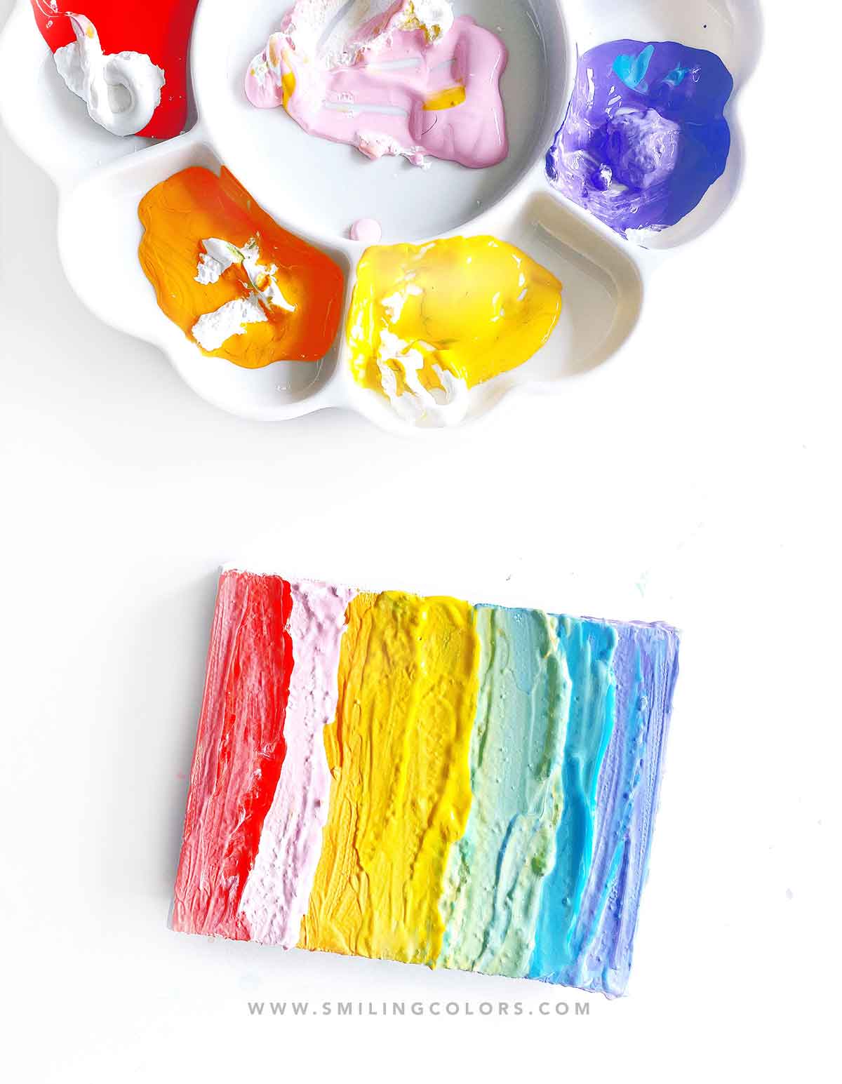 Paint a rainbow canvas at home