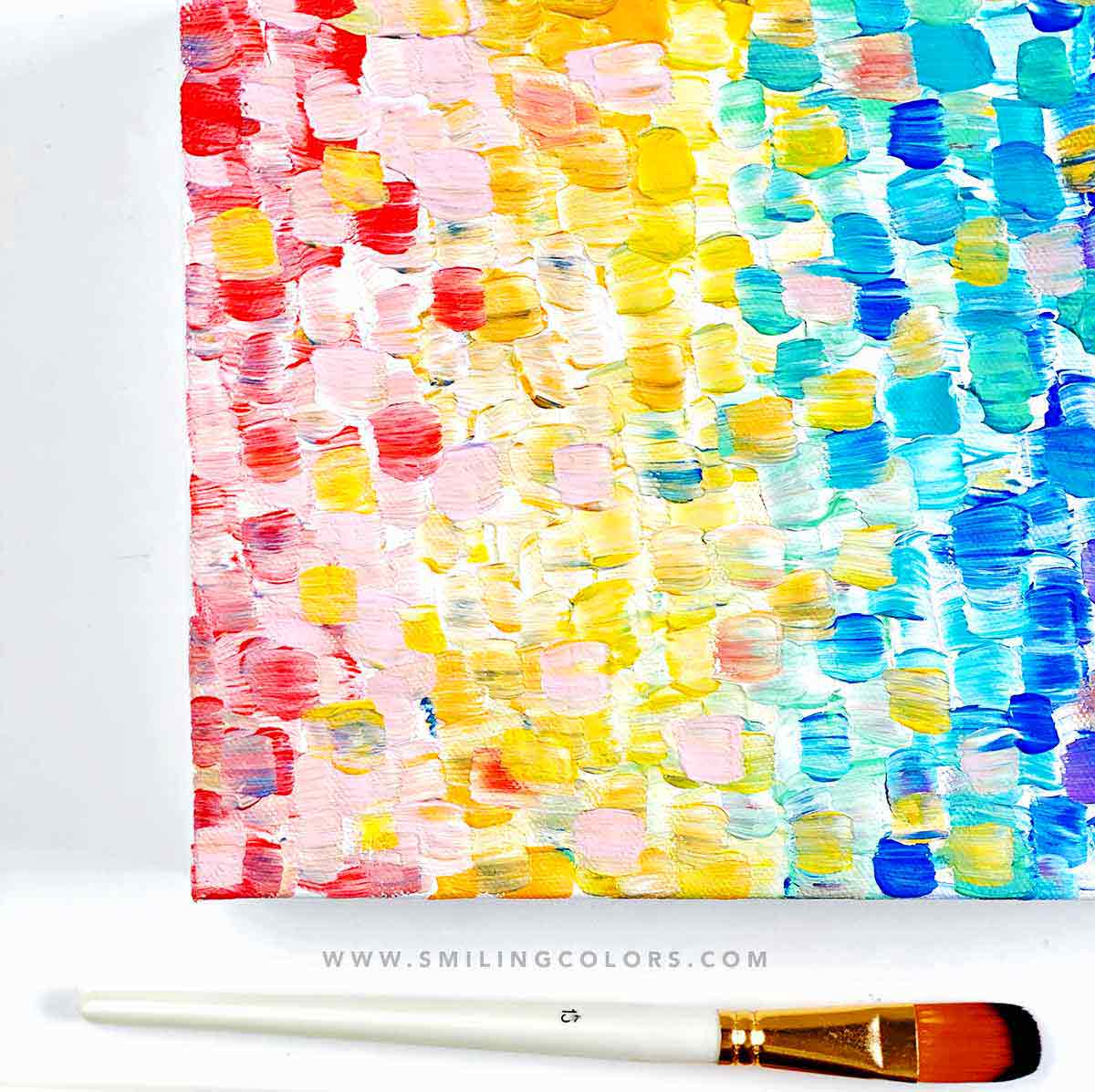 RAINBOW-CANVAS-ART-DIY-for-your-home smitha katti