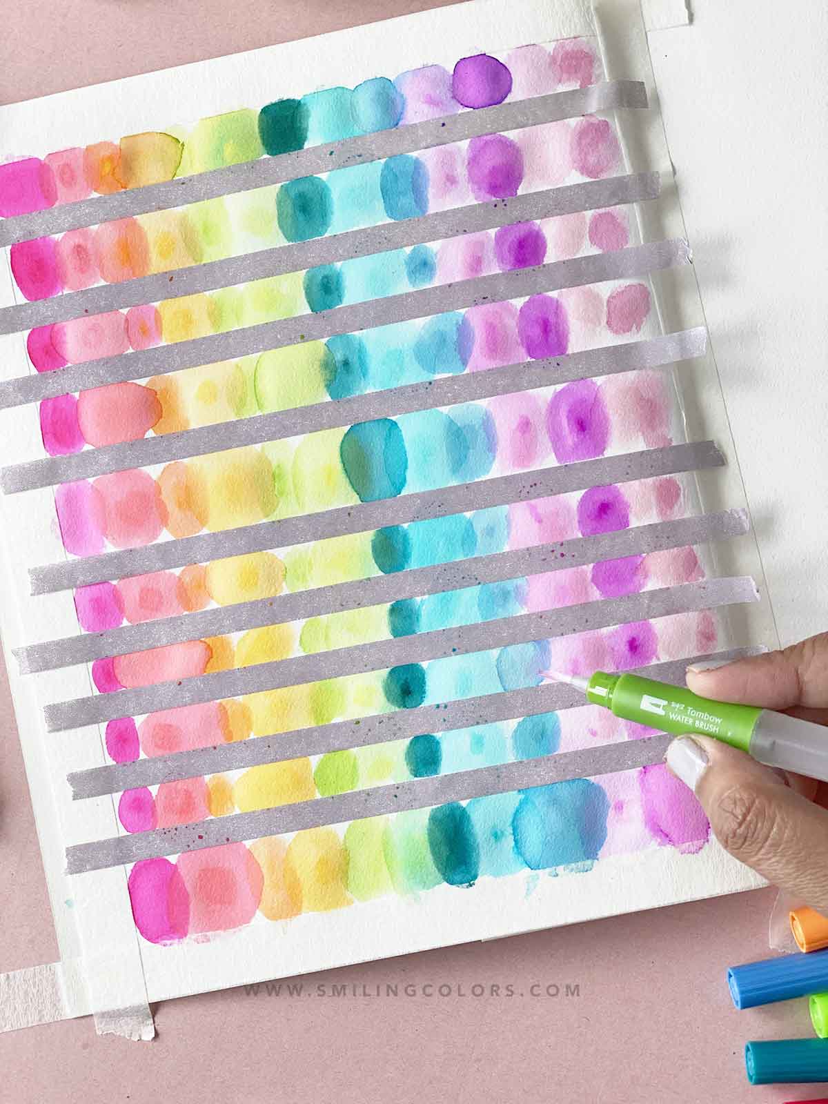 Watercolor Rainbow Tutorial easy no fuss