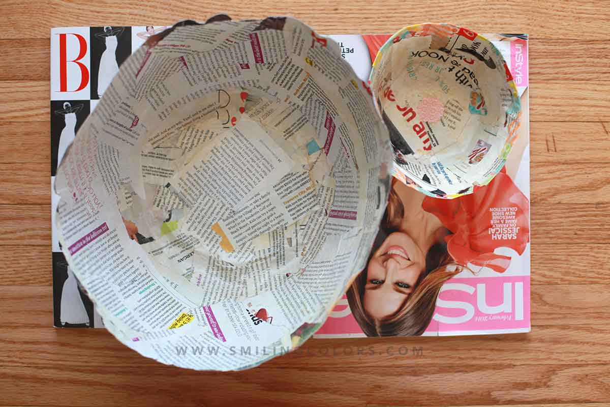 paper mache bowls kids