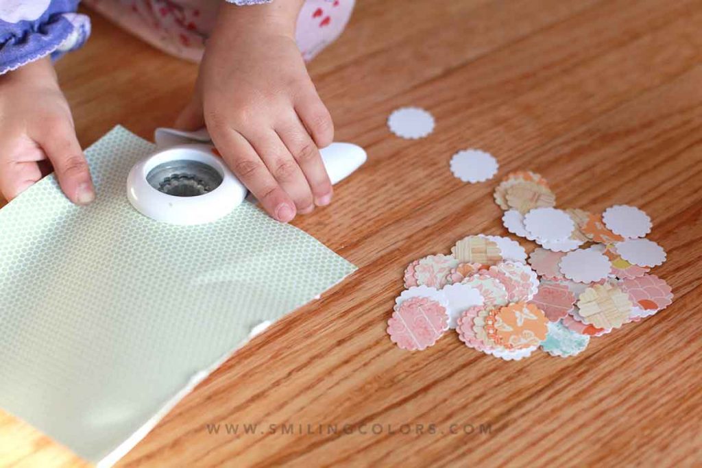pretty punched paper shapes paper mache