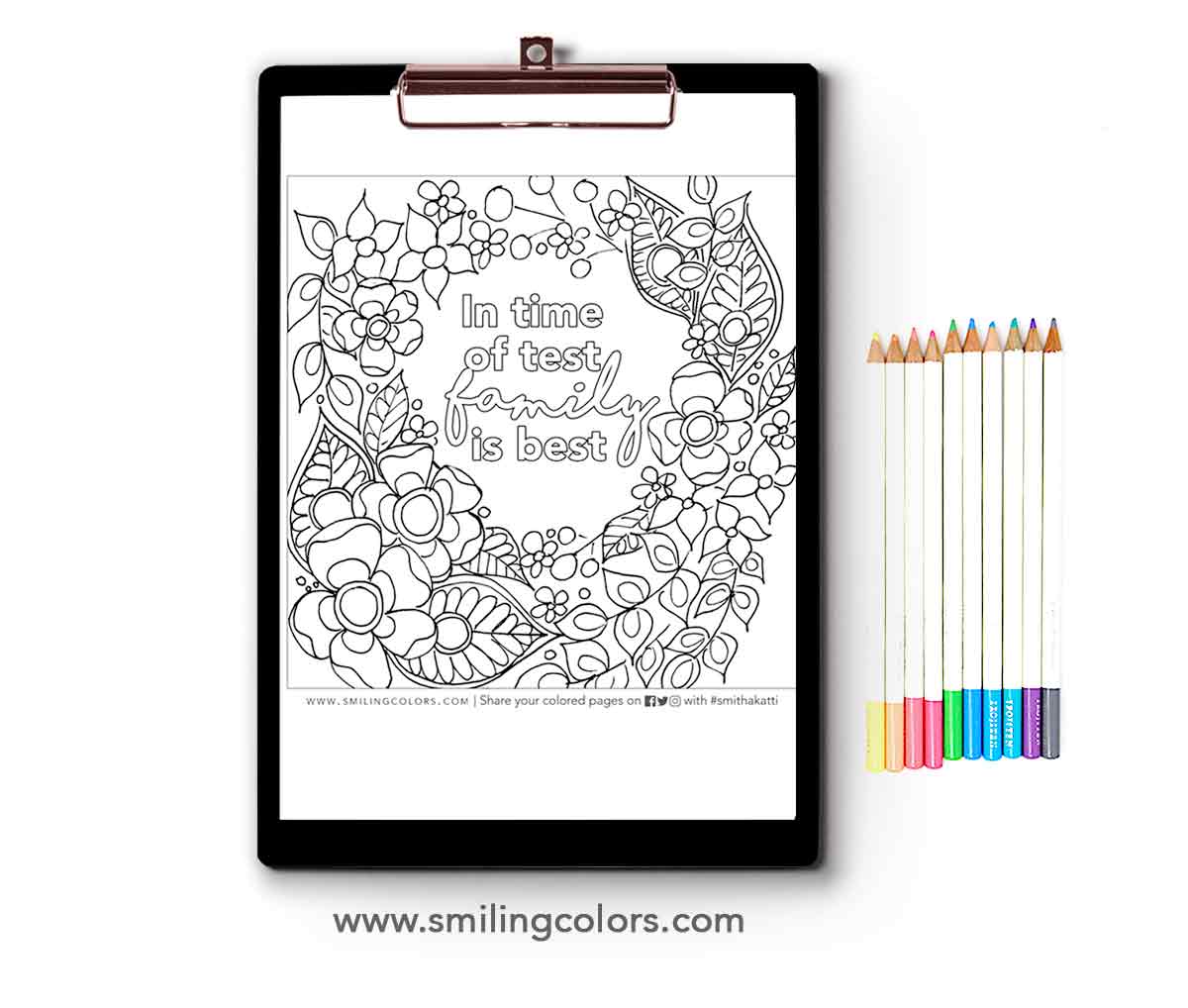 IN TIME OF TEST FAMILY IS BEST COLORING PAGE