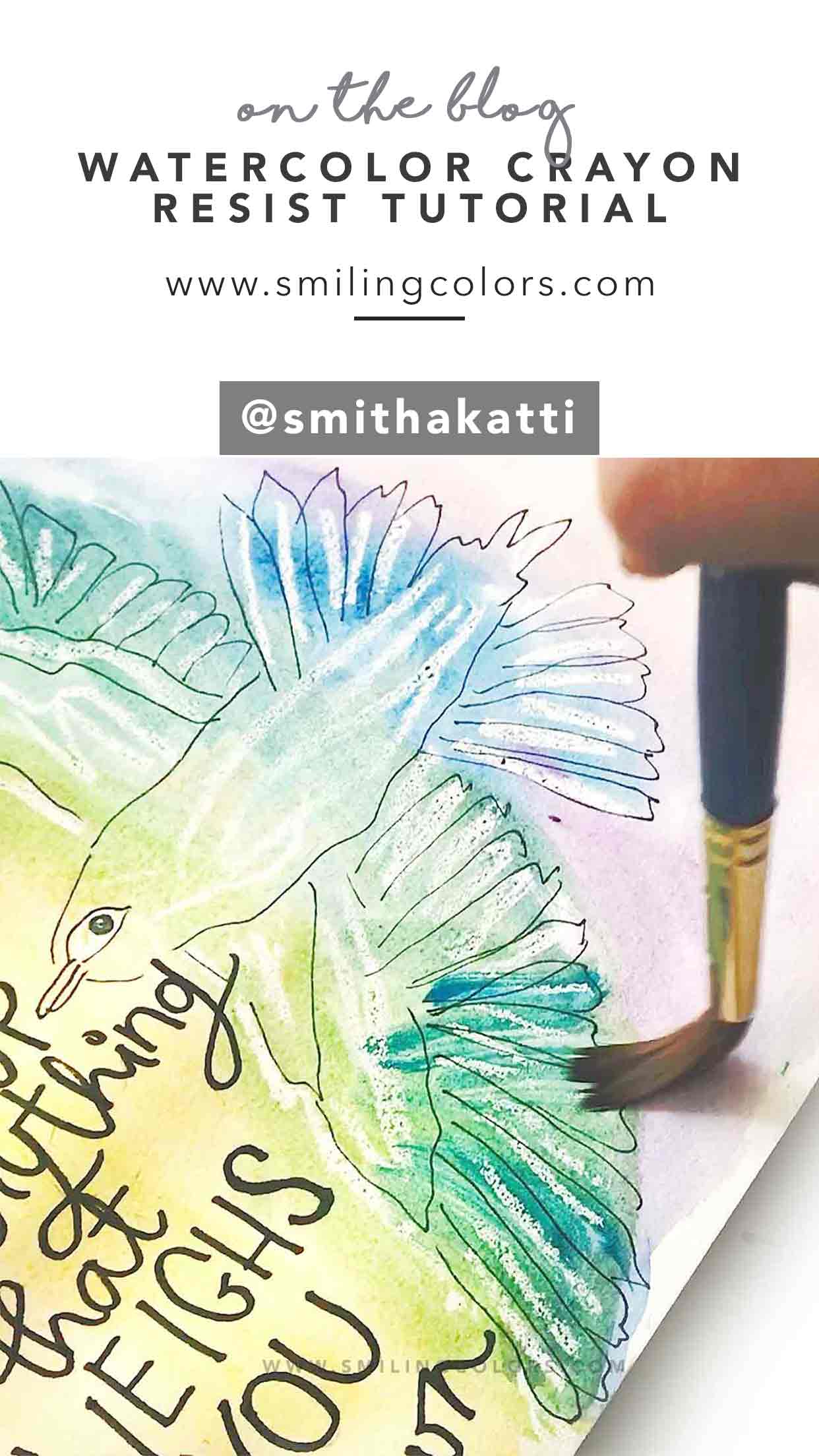 WATERCOLorcrayonresisttutorial Smiling Colors