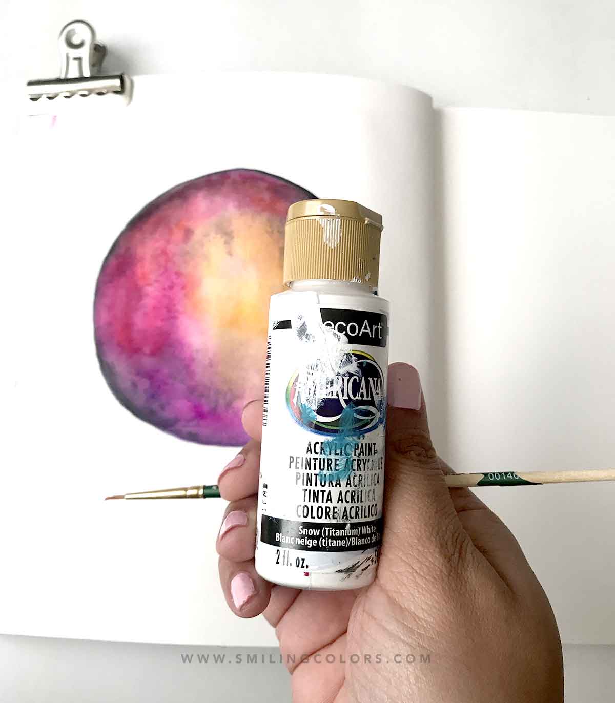 painting stars with acylic paint step6
