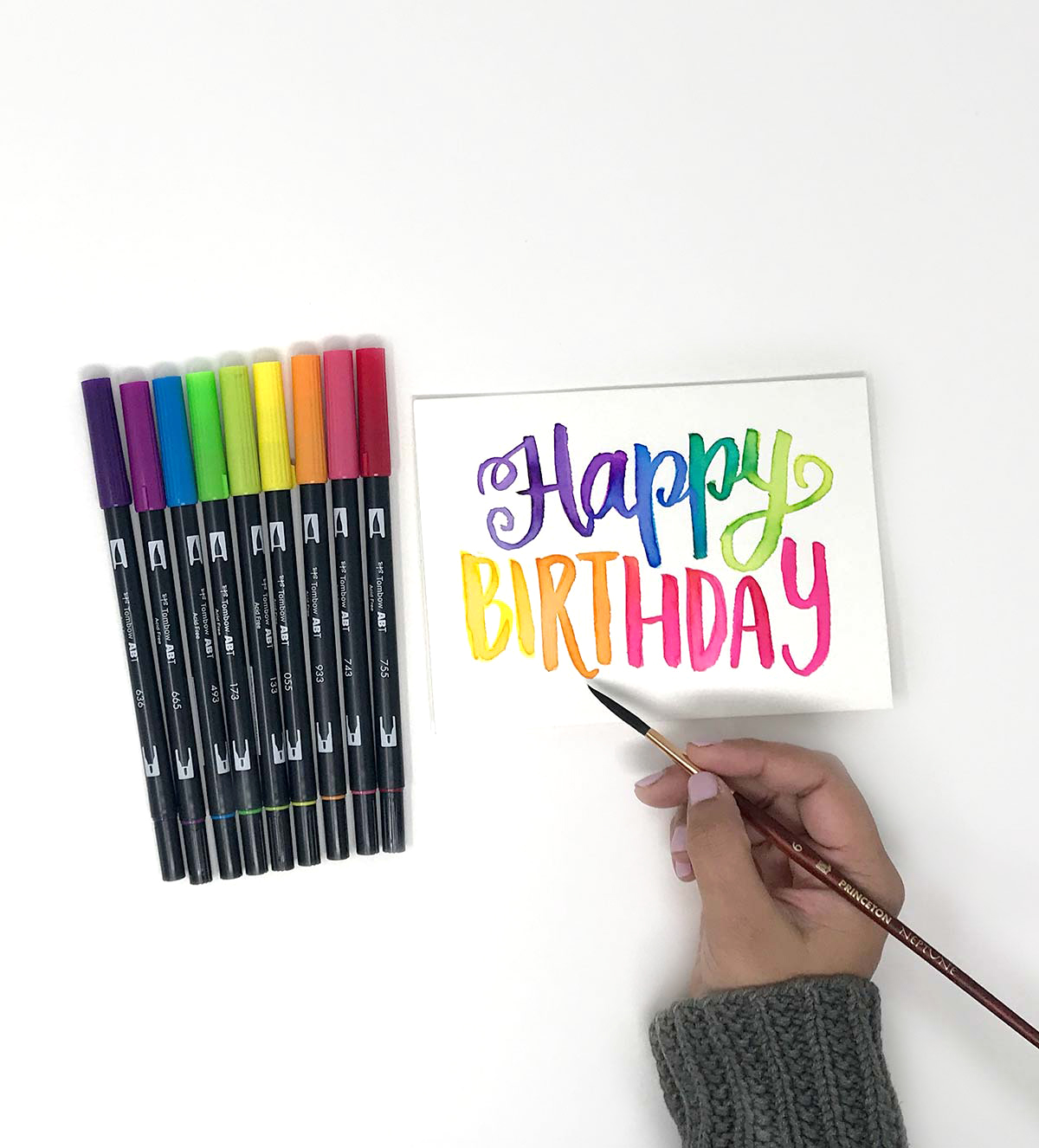 rainbow watercolor lettering tutorial1 1