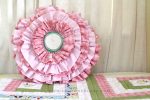 ruffled flower pillow tutorial