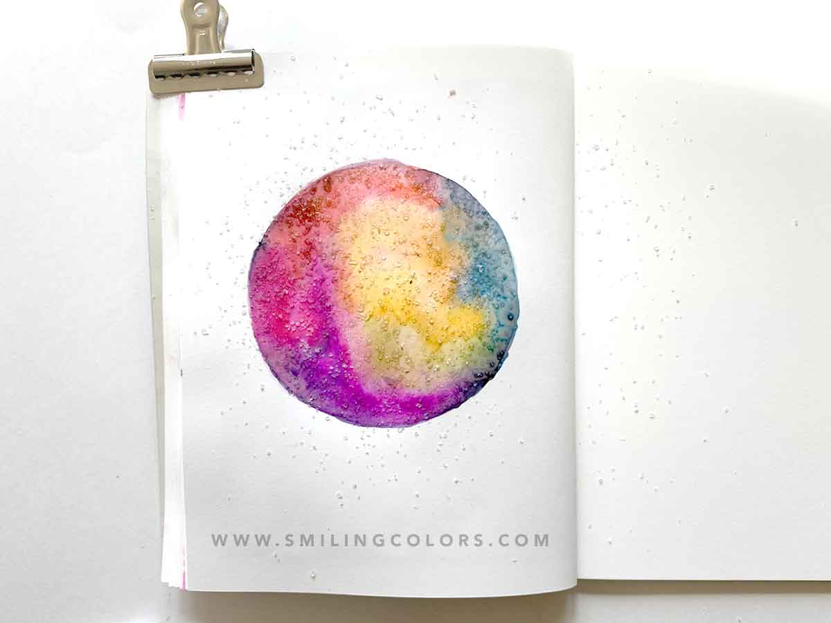 watercolor salt galaxy step 5