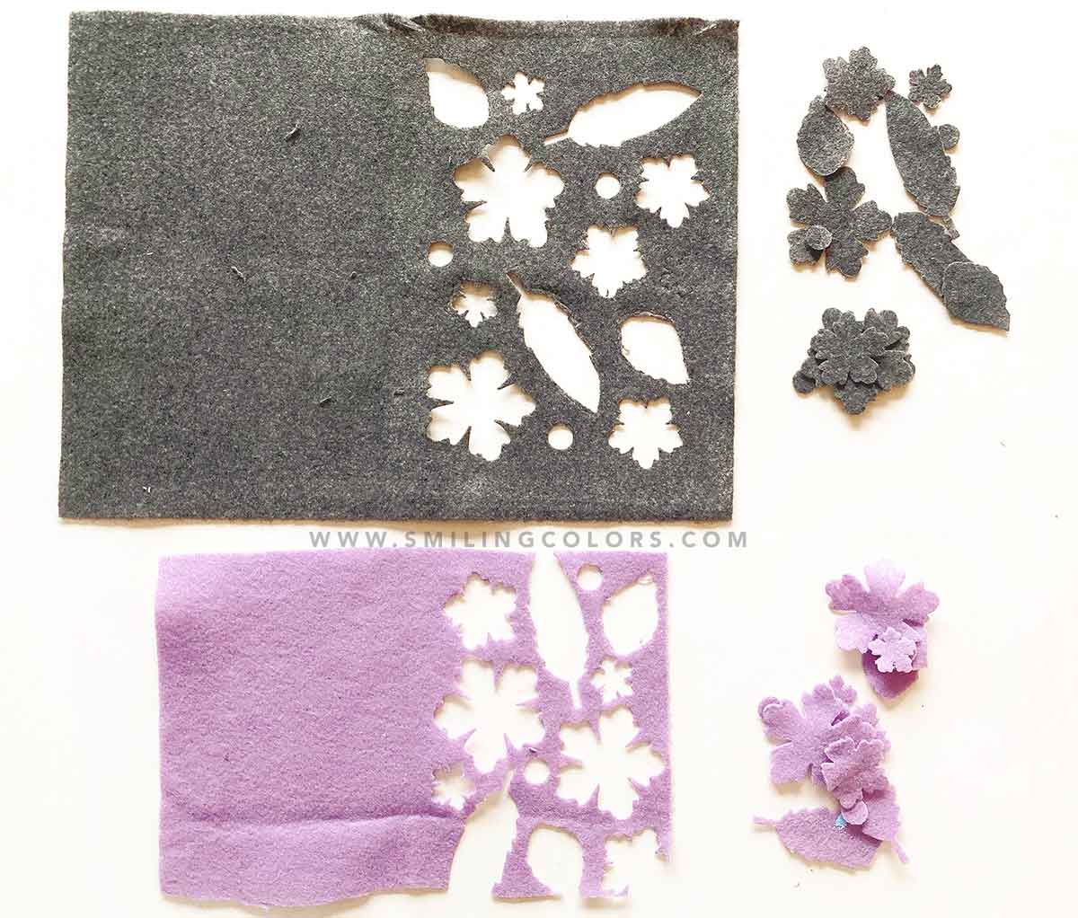 diecut floral felt