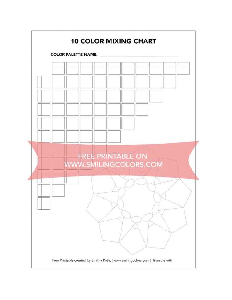 10 color chart printable