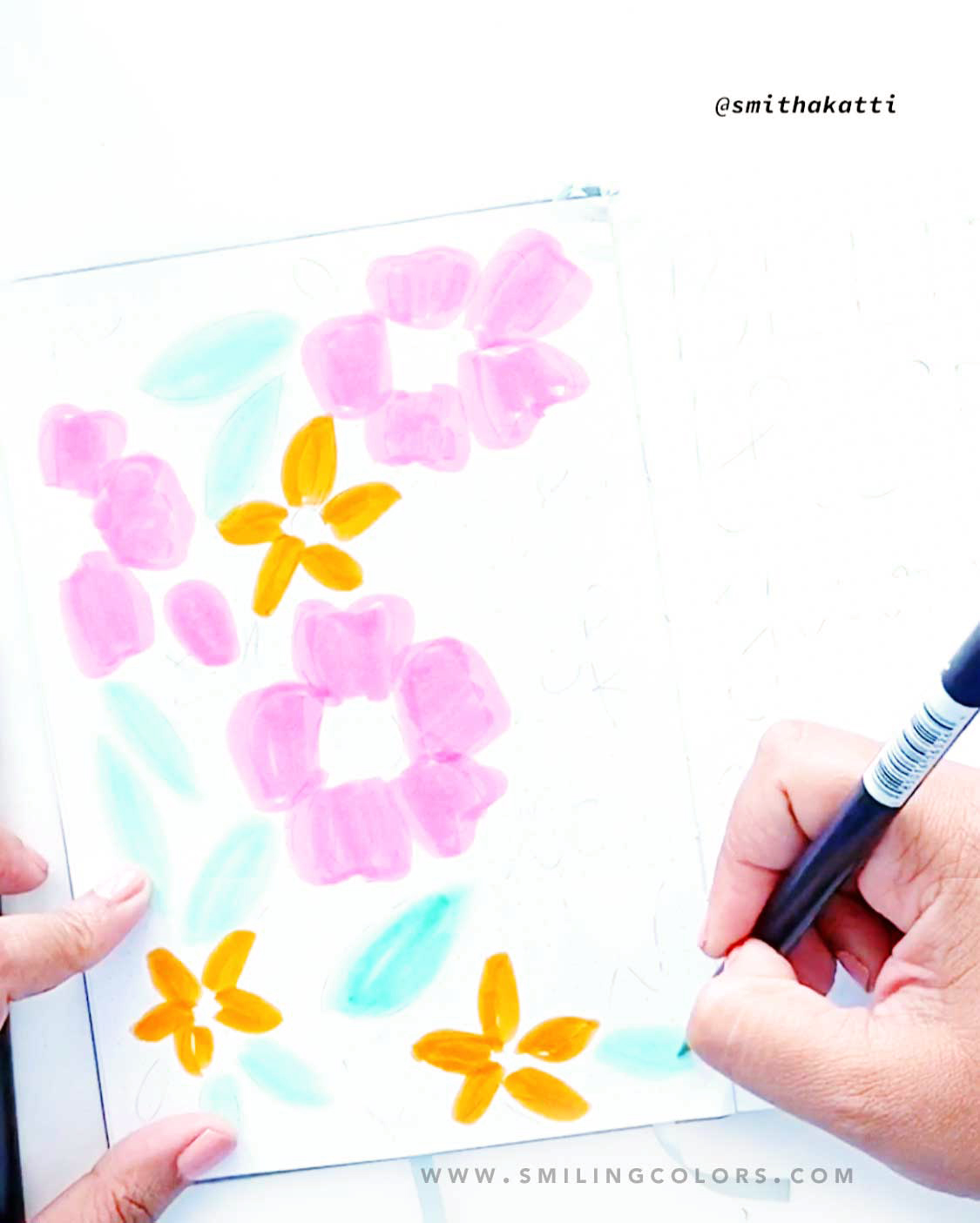 bujo quote page tutorial brush pen